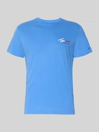 Tommy Jeans Regular Fit T-Shirt aus reiner Baumwolle in Hellblau, Gr&ouml;&szlig;e XXL
