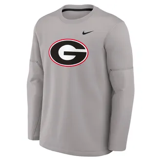 Nike Georgia Sideline Coaches Nike Mens Therma-FIT College Long-Sleeve T-Shirt in Grey | 03BR195XGBN-6P4
