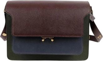 Marni Pre-owned Cross Body Bags, female, Blue, Size: ONE SIZE Pre-owned Leather Shoulder Bag