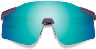 Smith Defy 135mm ChromaPop Polarized Shield Sunglasses in Matte Purple /Cinder /Hi Viz at Nordstrom