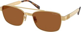 Miu Miu MUC52S 5AK20V Mens Sunglasses Gold Size 56