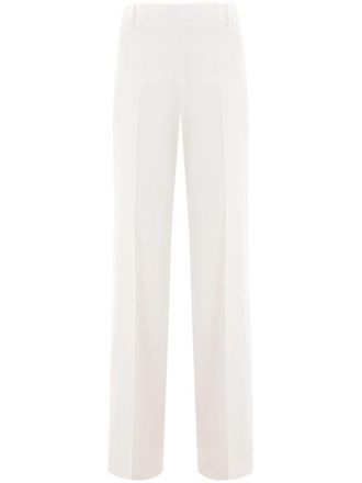 Ermanno Scervino creased palazzo pants - women - Viscose/Acetate - 42 - White