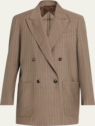 Max Mara Oversized Pinstripe Wool Jacket