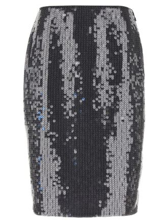 Rotate Net Sequin Midi Skirt