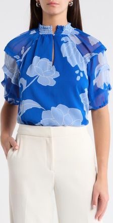 Sugarlips Seabloom Floral in Cobalt-Blue at Nordstrom, Size X-Small