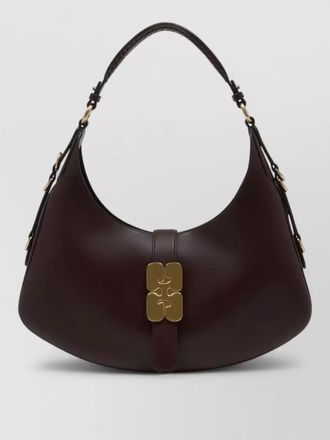 Ganni kat small leather shopper shoulder bag