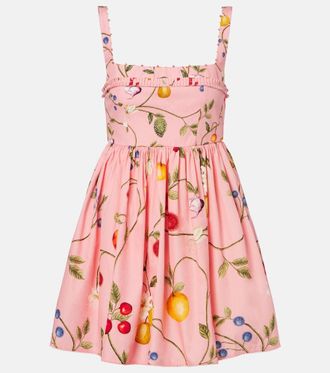 Agua Bendita Barbara Mini printed cotton minidress