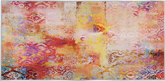 Beliani Alfombra De Pelo Corto 80 X 150 Cm Con Patr&oacute;n Abstracto Multicolor Isparta