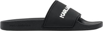 Karl Lagerfeld Kondo II Long Logo Slide - Heren - Sandalen - Zwart - 41 EU - Schoenen