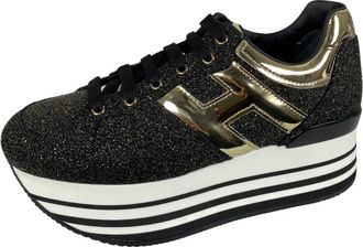 Hogan H283 Maxi 222 Allacc H Grande - Dames - Sneakers - Zwart - 35 EU - Schoenen