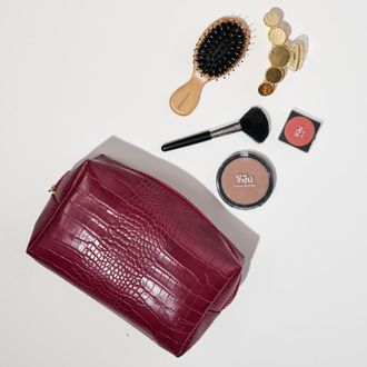 Urban Expression Croc Chic Cosmetic & Travel Organizer Pouch in Red at Nordstrom