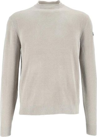 Roberto Ricci Design Velvet Round Knit - Heren - Ronde hals truien - Beige - XL - Truien & Vesten