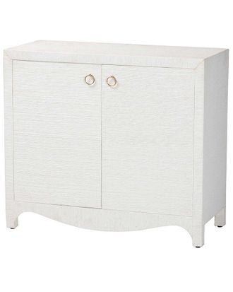 Baxton Studio Ximena Grasscloth Storage Cabinet