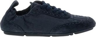 Fendi Fit Sneakers - Heren - Sneakers - Blauw - 43 EU - Leer - Schoenen