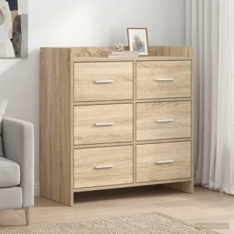 vidaXL Vidaxl Credenza Rovere Sonoma 75 X 33 X 80 Cm Legno