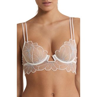 Etam Camelia Bustier Underwire Bra in White at Nordstrom, Size 38D