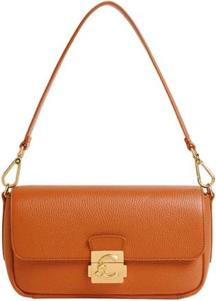 Coccinelle C-Me Lock Medium Schoudertas - Dames - Schoudertassen - Oranje - ONE Size - Leer - Tassen