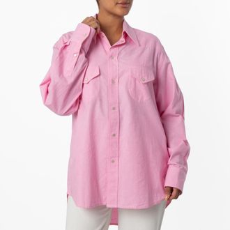 Bally Oversized Relaxed-Fit Cotton Shirt, Size Medium