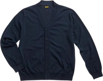 Blauer Navy Blauwe Gebreide Jas - Heren - Vesten - Blauw - M - Truien & Vesten