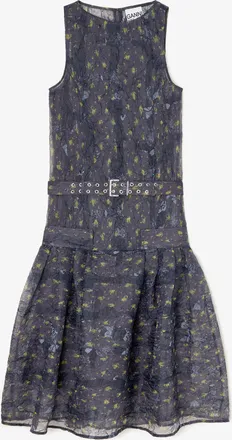 Ganni Dress in Shibori Organza - Size 10/12 Mixed