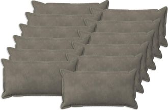 vidaXL Coj&iacute;n Con Almohada Houten 12 Uds. Gris Claro Terciopelo Vidaxl