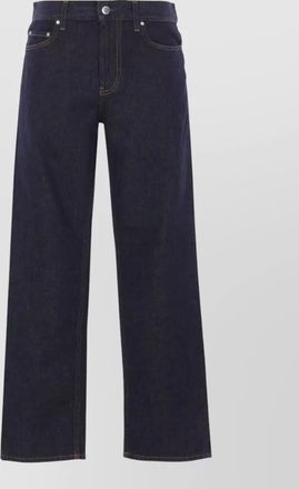 Toteme straight leg denim trousers contrast stitching