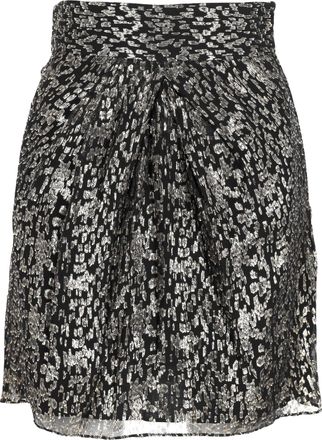 Iro Iro Jeyna Gathered Chiffon Mini Skirt in Multicolor Silk