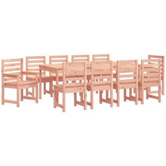 vidaXL Set da Pranzo per Giardino 11 pz in Legno Massello di Douglas vidaXL