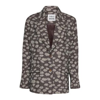 Silvian Heach Blazer met grafisch motief All-Over - Dames - Blazers - Bruin - M - Jassen