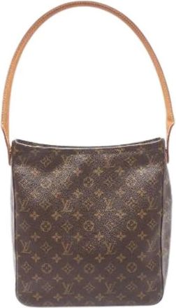 Louis Vuitton Pre-owned Looping GM Monogram Schoudertas - Dames - Vintage Schoudertas - Bruin - ONE Size - Leer - Vintage