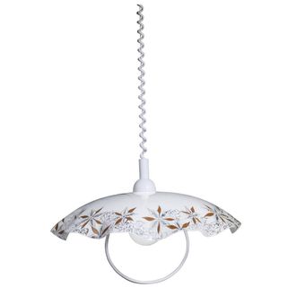 Energy Saliscendi D45 1xe27 Montatura Bianca Vetro Lastra Bianco E Energy Brigitta