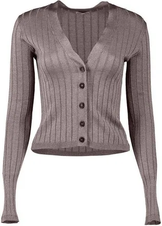 Brunello Cucinelli Taupe Silk Blend Sweater, Size Medium