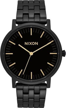 Nixon Porter Bracelet Watch, 40mm in Black/Gold/Black at Nordstrom