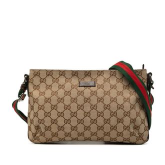 Gucci Pre-owned Gucci GG Canvas Web Crossbody Ladies 3GFZA40FKVFKZV4X