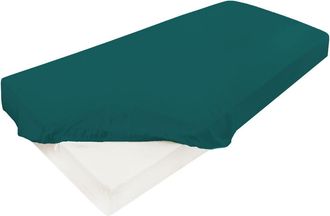 OEM Lenzuolo Con Angoli In Raso Con Elastico Dorato 180/190x190/200x25 Verde