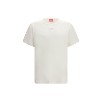 Diesel Witte Katoenen T-Shirt