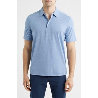 Johnston & Murphy XC Apex Performance Polo in Blue Heather at Nordstrom, Size Xx-Large