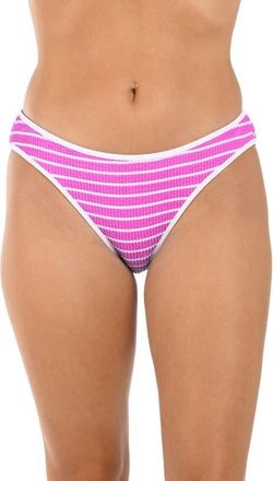Citrus Brenton Textured Hipster Bikini Bottoms in Pop Pink at Nordstrom, Size X-Small