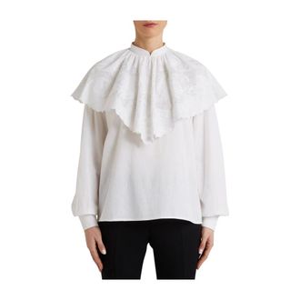 Etro Blouses, female, White, M, Luxe Fine Cotton Blouse