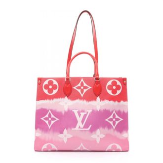 Louis Vuitton Multi-Color Pink Red Color Rouge Leather Tote Bag (Pre-Owned)
