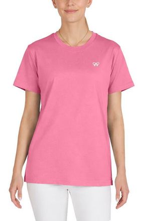 Dalix Womens Bow Jersey Tee in Charity Pink at Nordstrom, Size Xx-Large