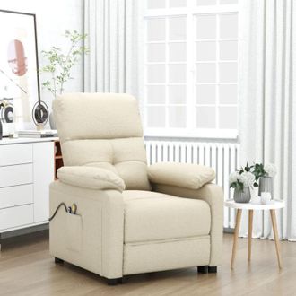 vidaXL Vidaxl - Sill&oacute;n De Masaje El&eacute;ctrico Tela Color Crema