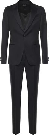 Ermenegildo Zegna Enkelrijig pak - Heren - Business pakken - Blauw - M - Wol - Kostuums