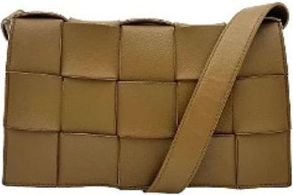 Bottega Veneta Pre-owned Leren Crossbody Tas - Dames - Vintage Schoudertas - Bruin - ONE Size - Leer - Vintage