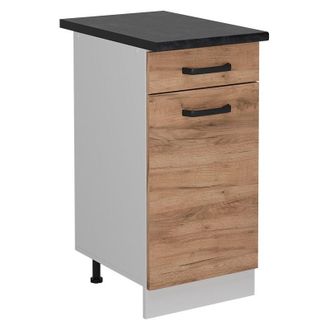 Vicco Mueble Bajo De Cocina R-line, Roble Dorado, 40 Cm Et Antracita