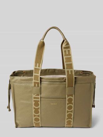 Coccinelle Handtasche mit Label-Details Modell 2DAY SIGNATURE in Oliv, Größe 1