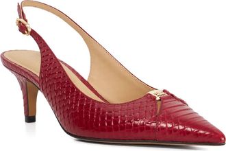 Dune London Womens Ladies Distinctive - Leather Sling-Backs - Red - Size UK 3