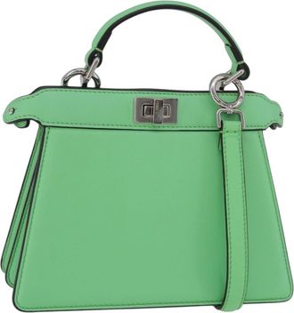 Fendi Peekaboo Iseeu Leather Green Leather Handbag (Pre-Owned)