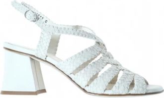 Pons Quintana Sandalen met hoge hak - Dames - Sandalen met hakken - Blauw - 38 EU - Leer - Schoenen