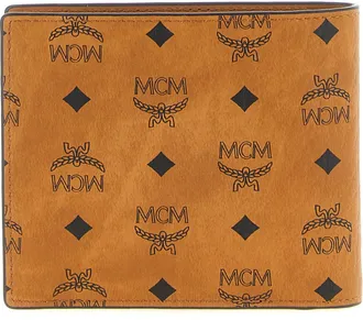 MCM Monogram Visetos Canvas Wallet - Cognac